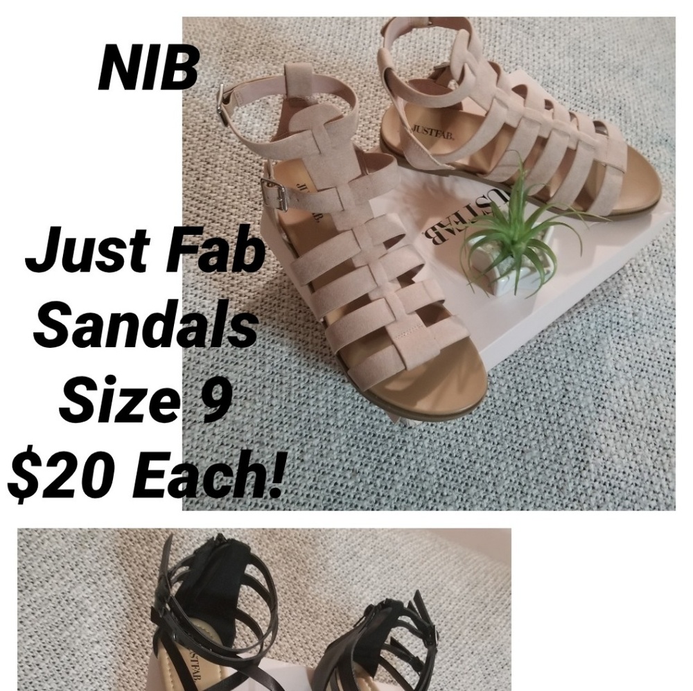 NIB Just Fab sandals size 9